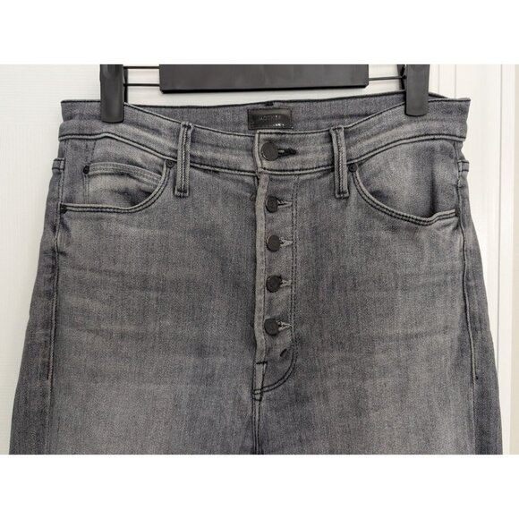 Mother Jeans The Pixie Dazzler Ankle Fray in Digging Up Dirt Gray Button Fly 28 - Picture 2 of 13